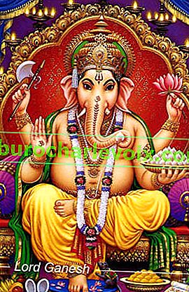 Indický bůh Ganéša (pohlednice)