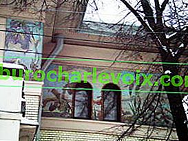 Fries von Ryabushinskys Villa mit Orchideen.  Architekt Shekhtel
